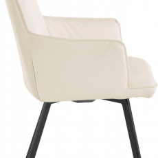 Jídelní židle Sonja (SADA 2 ks), syntetická kůže, bílá - 3