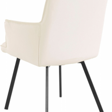 Jídelní židle Sonja (SADA 2 ks), syntetická kůže, bílá - 4
