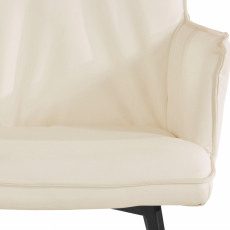 Jídelní židle Sonja (SADA 2 ks), syntetická kůže, bílá - 5
