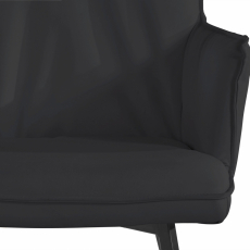 Jídelní židle Sonja (SADA 2 ks), syntetická kůže, černá - 5