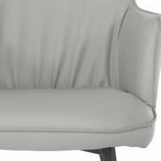 Jídelní židle Sonja (SADA 2 ks), syntetická kůže, šedá - 5
