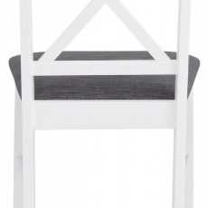 Jídelní židle Sora (SET 2 ks), bílá / šedá - 4