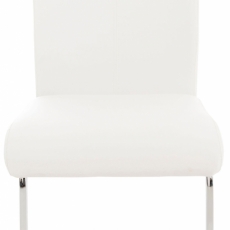 Jídelní židle Stafford, syntetická kůže, bílá - 1