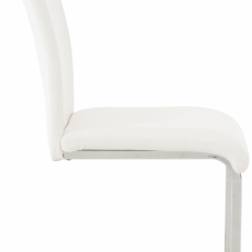Jídelní židle Stafford, syntetická kůže, bílá - 2