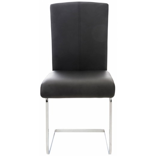 Jídelní židle Stafford, syntetická kůže, černá - 1