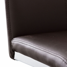 Jídelní židle Stafford, syntetická kůže, hnědá - 5