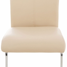 Jídelní židle Stafford, syntetická kůže, krémová - 1