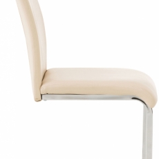 Jídelní židle Stafford, syntetická kůže, krémová - 2