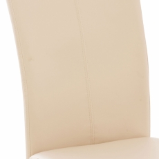 Jídelní židle Stafford, syntetická kůže, krémová - 4