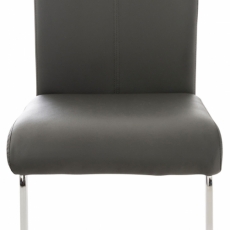 Jídelní židle Stafford, syntetická kůže, šedá - 1