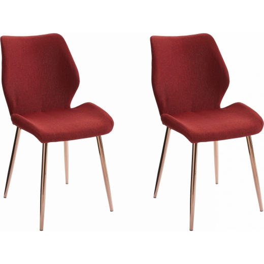 Jídelní židle Stor (SET 2 ks), červená - 1