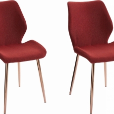 Jídelní židle Stor (SET 2 ks), červená - 1