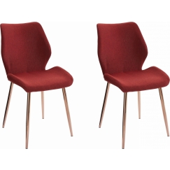 Jídelní židle Stor (SET 2 ks), červená