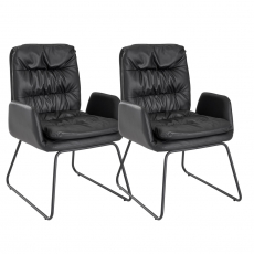 Jídelní židle Stuart (SET 2 ks), černá - 1