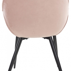 Jídelní židle Tanna, samet, růžová - 4