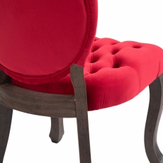 Jídelní židle, Temara, samet, červená - 8