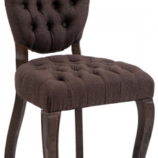 Jídelní židle Temara, textil, hnědá - 1