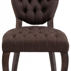 Jídelní židle Temara, textil, hnědá - 2