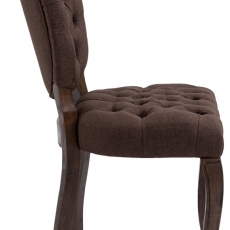 Jídelní židle Temara, textil, hnědá - 3
