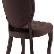 Jídelní židle Temara, textil, hnědá - 4