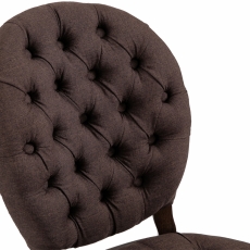 Jídelní židle Temara, textil, hnědá - 5