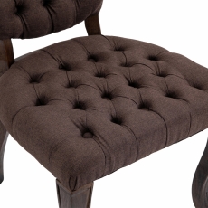 Jídelní židle Temara, textil, hnědá - 6