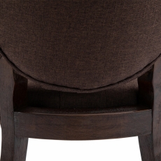 Jídelní židle Temara, textil, hnědá - 8