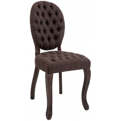 Jídelní židle Temara, textil, hnědá