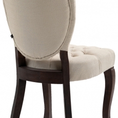 Jídelní židle Temara, textil, krémová - 4