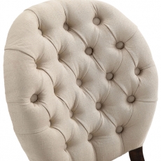 Jídelní židle Temara, textil, krémová - 5