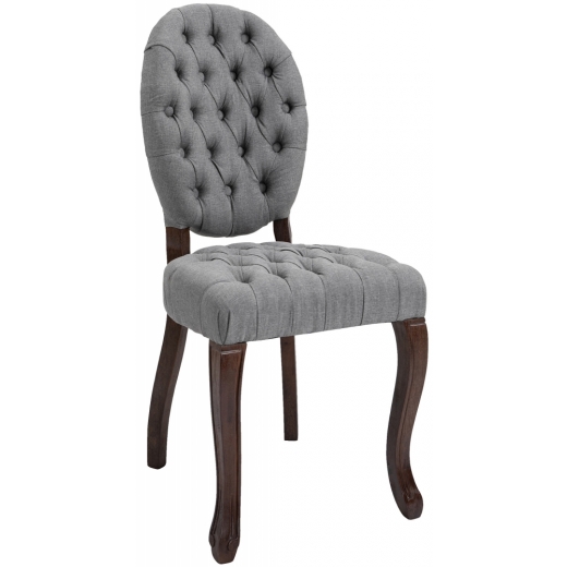 Jídelní židle Temara, textil, šedá - 1