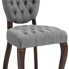 Jídelní židle Temara, textil, šedá - 1
