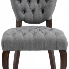 Jídelní židle Temara, textil, šedá - 2