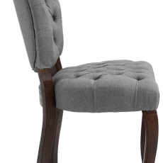 Jídelní židle Temara, textil, šedá - 3