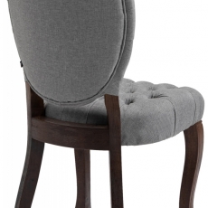 Jídelní židle Temara, textil, šedá - 4