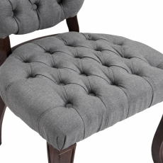 Jídelní židle Temara, textil, šedá - 6