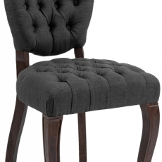 Jídelní židle Temara, textil, tmavě šedá - 1
