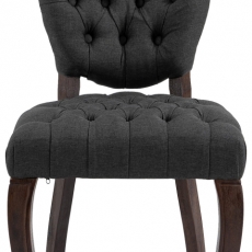 Jídelní židle Temara, textil, tmavě šedá - 2