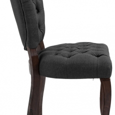 Jídelní židle Temara, textil, tmavě šedá - 3