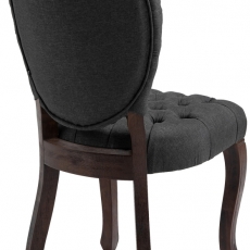 Jídelní židle Temara, textil, tmavě šedá - 4