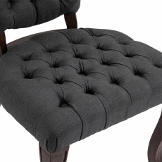Jídelní židle Temara, textil, tmavě šedá - 6