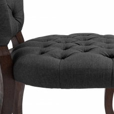Jídelní židle Temara, textil, tmavě šedá - 7