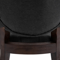 Jídelní židle Temara, textil, tmavě šedá - 8