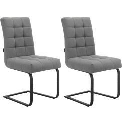 Jídelní židle Terza (SET 2 ks), textil, tmavě šedá