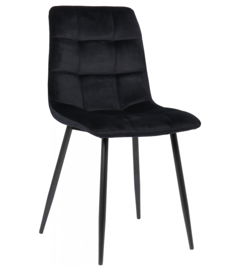 Jídelní židle Tilde, samet, černá