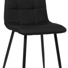 Jídelní židle Tilde, textil, černá - 1