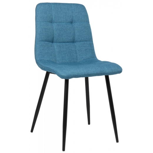 Jídelní židle Tilde, textil, modrá - 1
