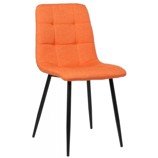 Jídelní židle Tilde, textil, oranžová - 1