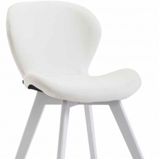 Jídelní židle Timar kůže, bílé nohy - 6