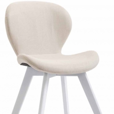 Jídelní židle Timar textil, bílé nohy - 3